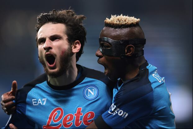 Khvicha Kvaratskhelia está valorizado en 85 millones de euros y tiene contrato con Napoli hasta el 2027. (Foto: Getty Images)